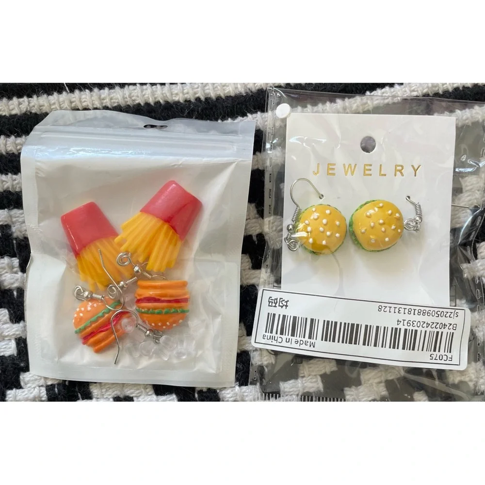 Burger & Fries Earrings Bundle